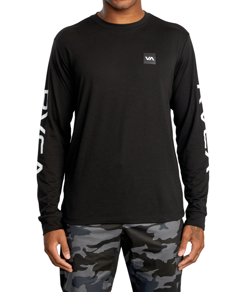 RVCA RVCA 2X Long Sleeve T-Shirt Black Men's Long Sleeve T-Shirts RVCA 