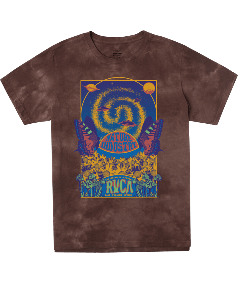 RVCA Spaced Out T-Shirt Brown Dirt Wash Men's Short Sleeve T-Shirts RVCA 