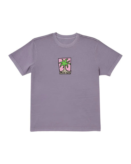 RVCA Small Palm T-Shirt Purple Sage Men's Short Sleeve T-Shirts RVCA 