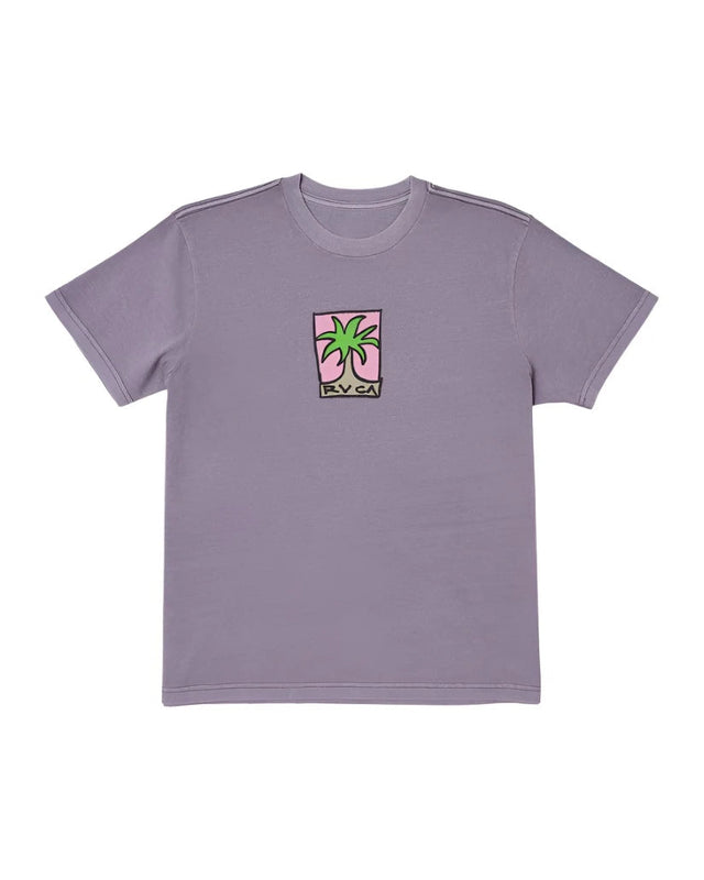 RVCA Small Palm T-Shirt Purple Sage Men's Short Sleeve T-Shirts RVCA 
