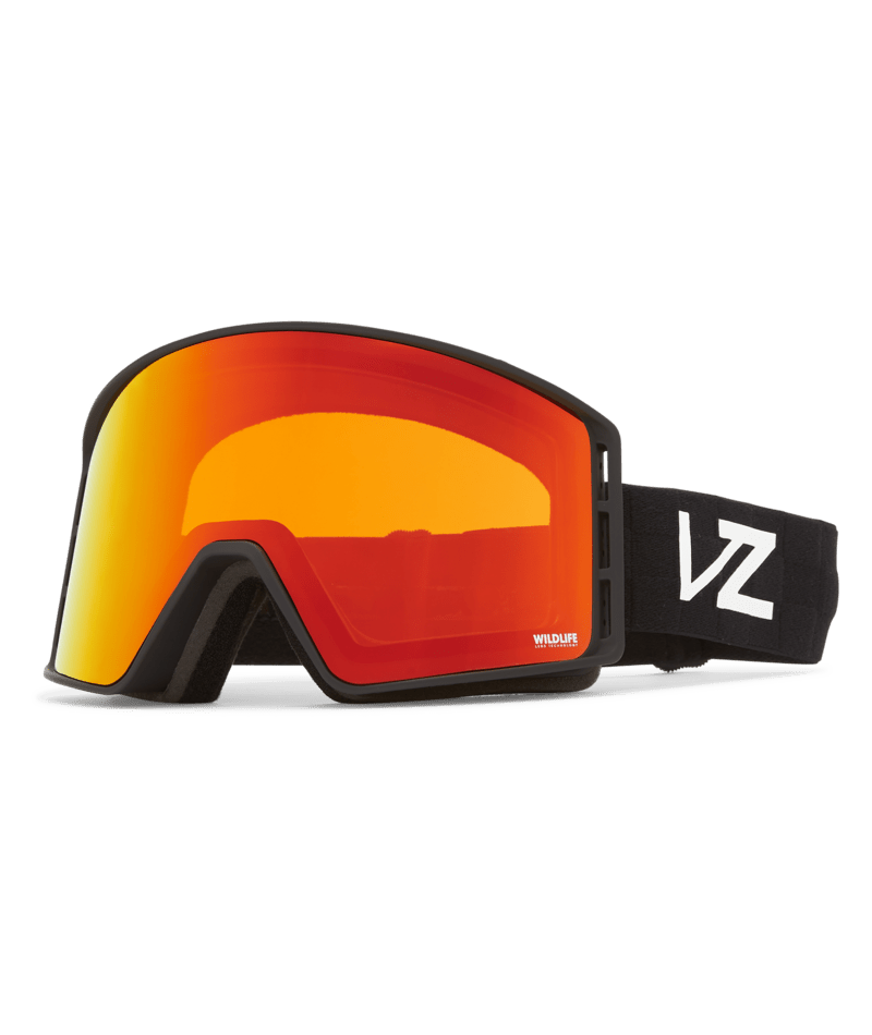 VONZIPPER Mach V.F.S. Black Satin - Wildfire Fire Chrome + Low Light Bonus Lens Snow Goggle Snow Goggles VonZipper 