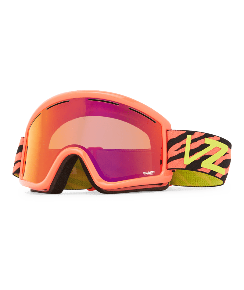 VONZIPPER Cleaver Tiger Tear Red - Wildfire Yellow Chrome + Low Light Bonus Lens Snow Goggle Snow Goggles VonZipper 