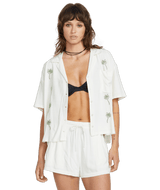 VOLCOM Women's Sun Stunner Short Sleeve Bone Women's Blouses Volcom 