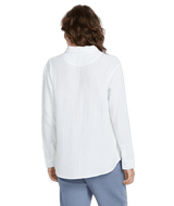 VOLCOM Women's Lived In Lounge Button Up Long Sleeve White Women's Flannels and Button Ups Volcom 