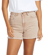 VOLCOM Women's Stone Step High Rise Shorts Mocha Women's Shorts Volcom 