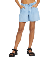 VOLCOM Women's Stoned Boyfriend Shorts Blue Bird Women's Shorts Volcom 