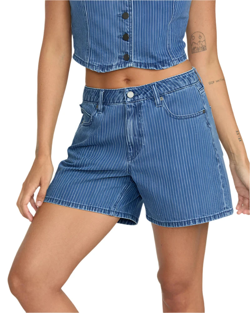 VOLCOM Women's Stoned Boyfriend Shorts Stripe Women's Shorts Volcom 