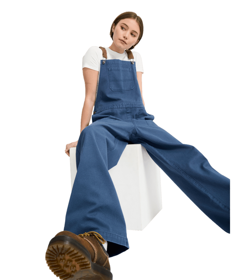 VOLCOM Women's Full Cut Overalls Harbor Blue Women's Pants Volcom 