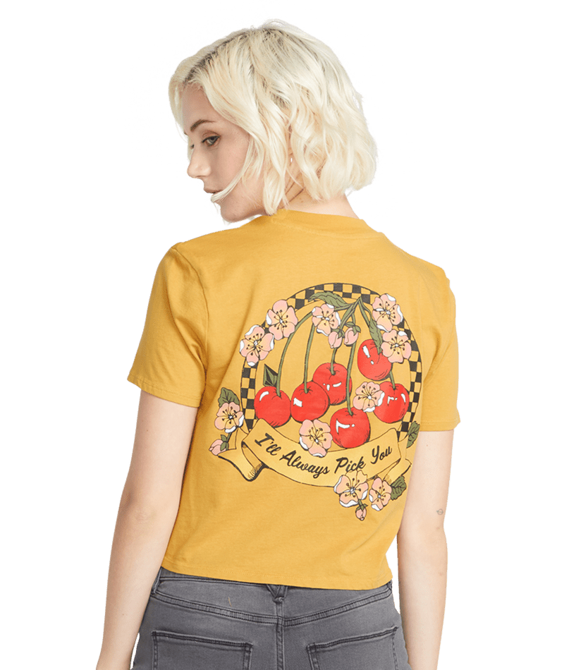 VOLCOM Women's Pocket Dial T-Shirt Dijon Women's T-Shirts Volcom 