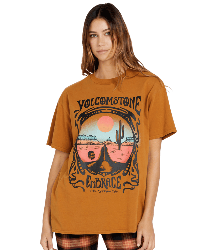 VOLCOM Women's Stones Throw T-Shirt Bronze Women's T-Shirts Volcom 