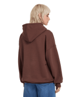 VOLCOM Women's Sto N Pullover Hoodie Tobacco/Blue Women's Pullover Hoodies Volcom 