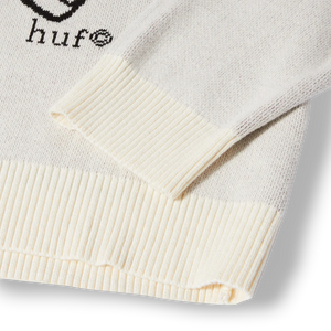 HUF Bad News Crewnecks Sweater Bone Men's Sweaters huf 