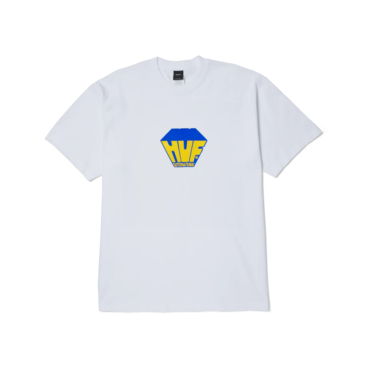 HUF Big Block T-Shirt White Men's Short Sleeve T-Shirts huf 