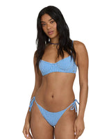 BILLABONG Women's Mini Wave Check Helena Underwire Bikini Top True Blue
