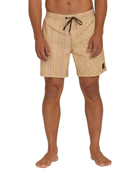 BILLABONG Day Trip Garage Layback 17" Trunk Boardshorts Oatmeal Men's Boardshorts Billabong 