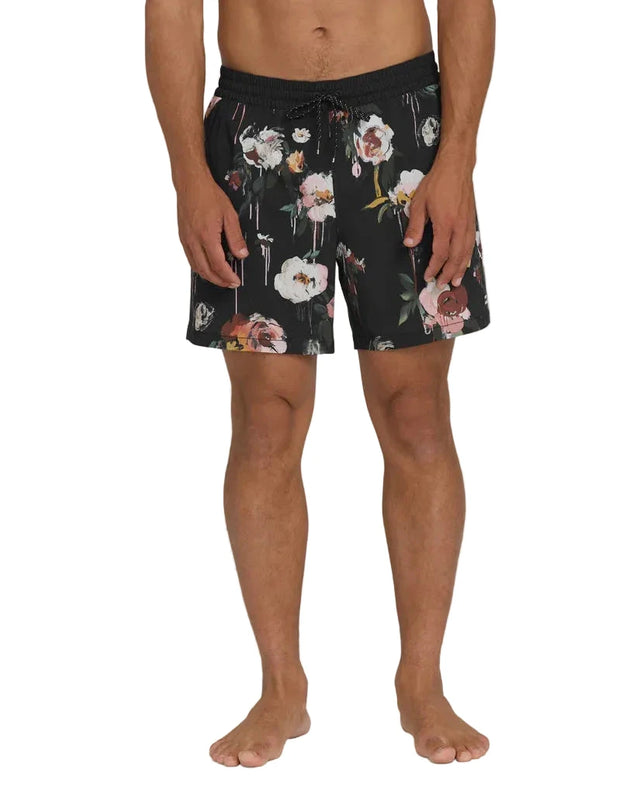 BILLABONG Good Times Layback 16" Trunk Hybrid Shorts Black Men's Boardshorts Billabong 