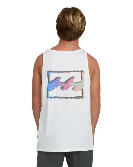 BILLABONG Crayon Wave Premium Tank Top Off White Men's Tank Tops Billabong 