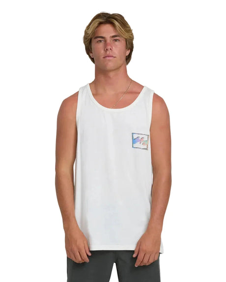 BILLABONG Crayon Wave Premium Tank Top Off White Men's Tank Tops Billabong 