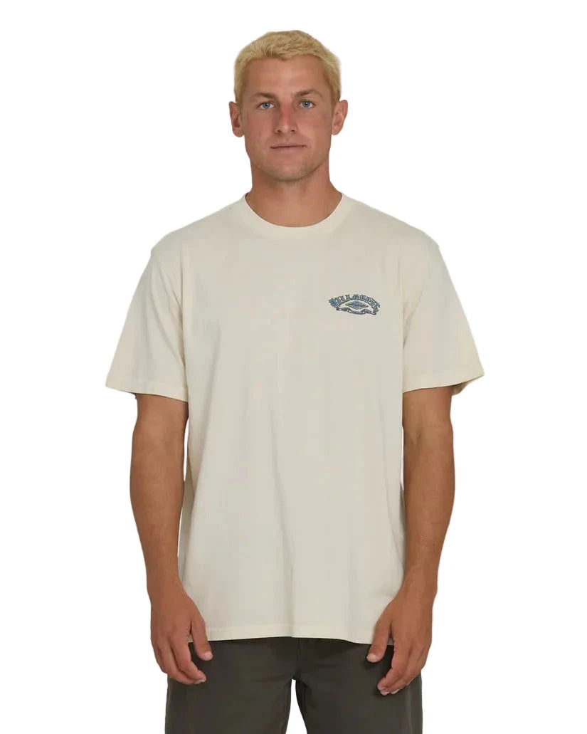 BILLABONG Heritage Arch Wave Washed Premium T-Shirt Oatmeal Men's Short Sleeve T-Shirts Billabong 