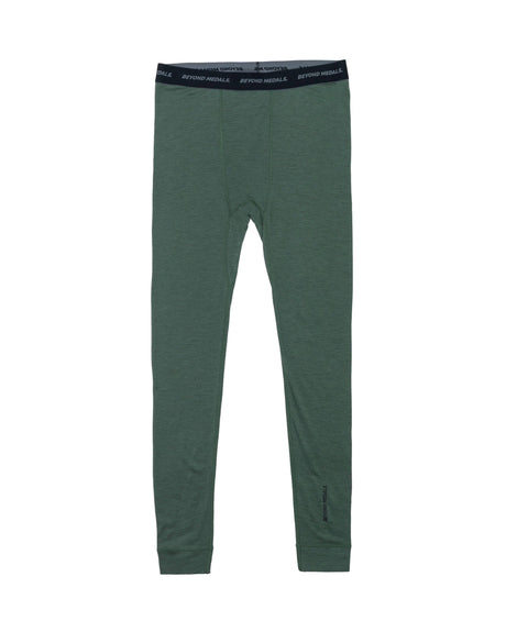 BEYOND MEDALS Merino Base Layer Pants Green Men's Base Layers Beyond Medals 