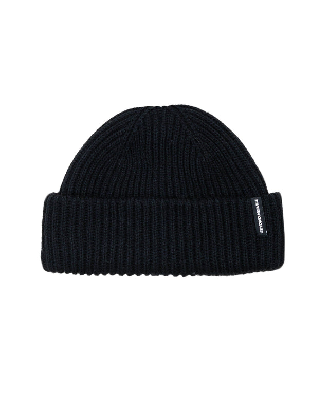 BEYOND MEDALS Short Beanie Black Men's Beanies Beyond Medals 