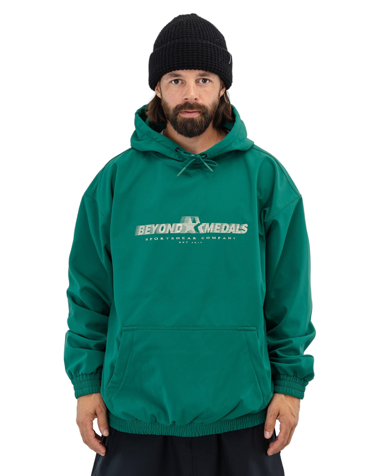 BEYOND MEDALS Softshell Pullover Hoodie Green Men's Pullover Hoodies Beyond Medals 