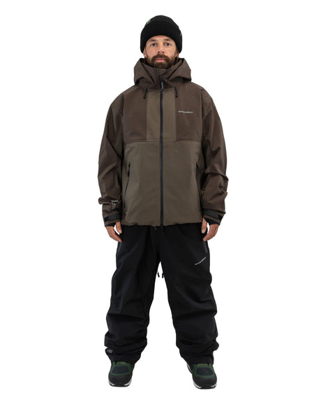 BEYOND MEDALS Tech 3L Snow Jacket Brown 2026 Men's Snow Jackets Beyond Medals 