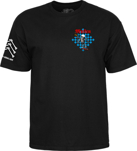 POWELL PERALTA Bones Brigade Mullen T-Shirt Black Men's Short Sleeve T-Shirts Powell Peralta 
