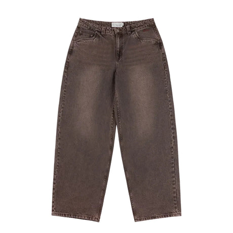 DIME Baggy Denim Pants Sandblasted Dark Brown Men's Denim Dime MTL 
