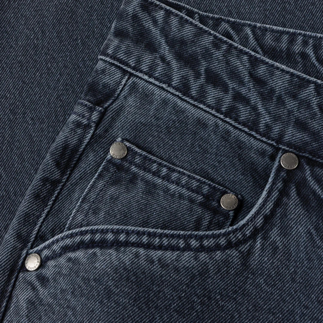 DIME Baggy Denim Pants Overdyed Blue Men's Denim Dime MTL 