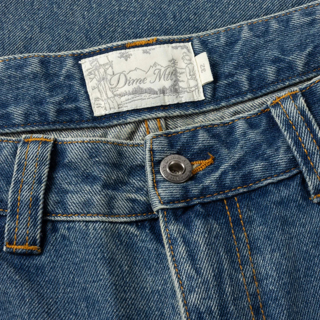 DIME Relaxed Denim Pants Sandblasted Indigo Men's Denim Dime MTL 