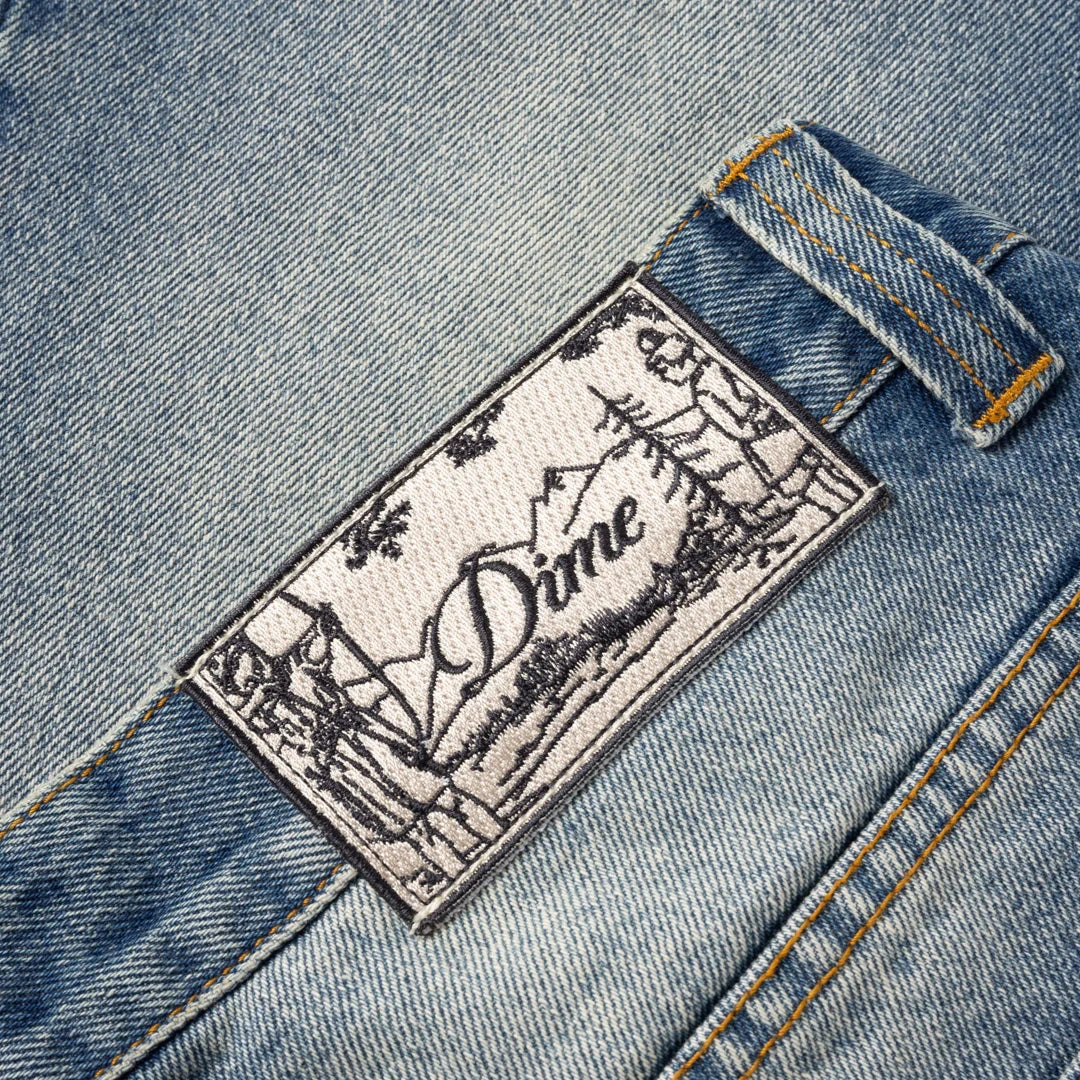 DIME Relaxed Denim Pants Sandblasted Indigo Men's Denim Dime MTL 