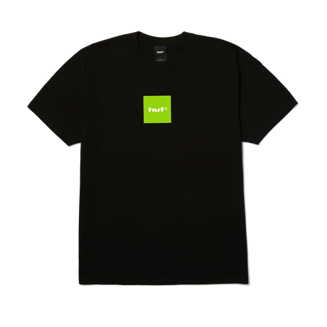 HUF Box Logo T-Shirt Black/Huf Green Men's Short Sleeve T-Shirts Huf 