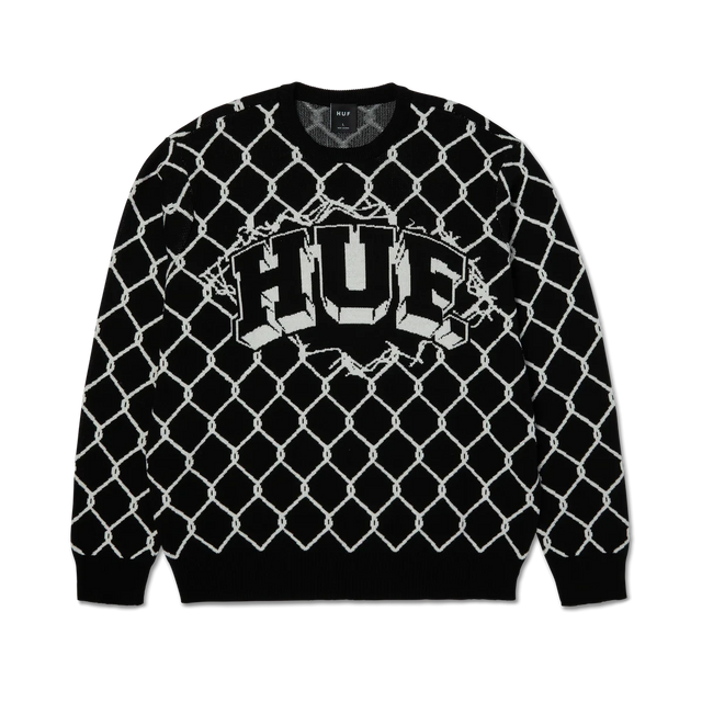 HUF Breakthrough Crewneck Sweater Black Men's Crewnecks Huf 