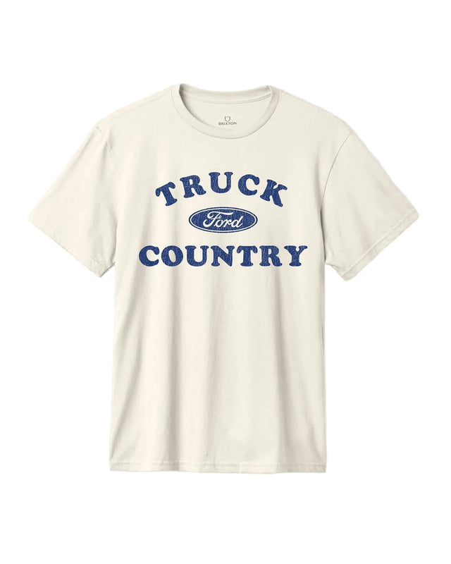 BRIXTON Ford Truck Country T-Shirt Wimbledon White Men's Short Sleeve T-Shirts Brixton 