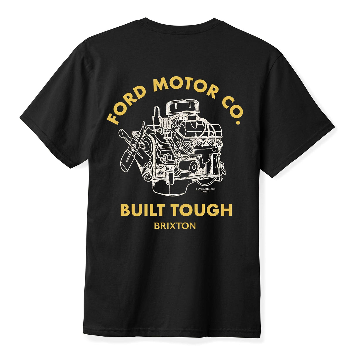 BRIXTON Ford Built Tough T-Shirt Burnt Rubber Men's Short Sleeve T-Shirts Brixton 