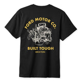 BRIXTON Ford Built Tough T-Shirt Burnt Rubber Men's Short Sleeve T-Shirts Brixton 