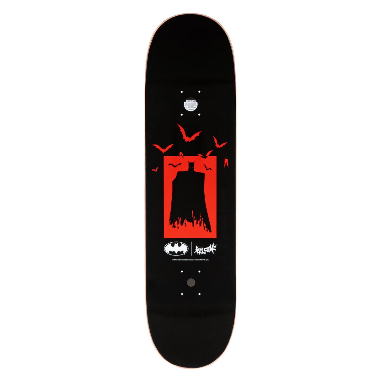 WELCOME Batman x Welcome Bat Flames On Popsicle 8.5 Skateboard Deck Skateboard Decks Welcome 