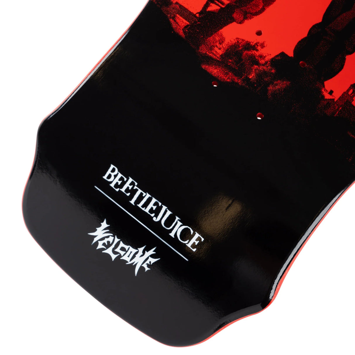 WELCOME BEETLEJUICE x Welcome Carousel on Widow Red Dip 10.0 Skateboard Deck Skateboard Decks Welcome 