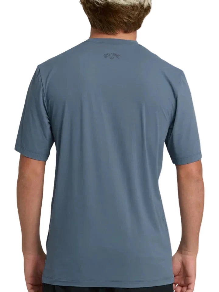 BILLABONG All Day Wave Short Sleeve Rashguard Blue Fog Men's Rashguards Billabong 