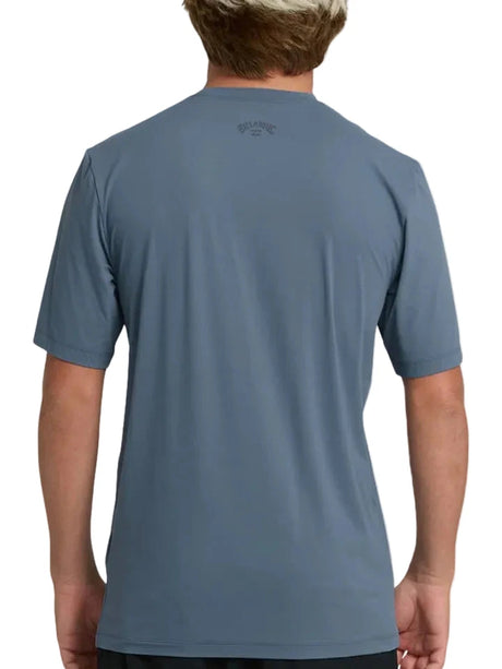BILLABONG All Day Wave Short Sleeve Rashguard Blue Fog Men's Rashguards Billabong 