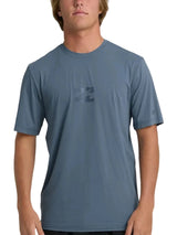 BILLABONG All Day Wave Short Sleeve Rashguard Blue Fog Men's Rashguards Billabong 