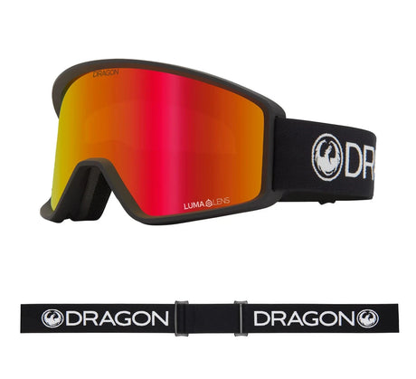 DRAGON DXT OTG Black - Lumalens Red Ion Snow Goggles Snow Goggles Dragon 