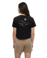 TENTREE Women's Wild Rose Lake Crop T-Shirt Meteorite Black/Clay Women's Short Sleeve T-Shirts Tentree 