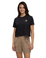 TENTREE Women's Wild Rose Lake Crop T-Shirt Meteorite Black/Clay Women's Short Sleeve T-Shirts Tentree 