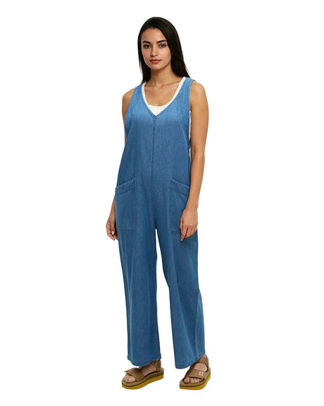 TENTREE Women's Nova Overall Mid Wash Women's Rompers & Jumpsuits Tentree 