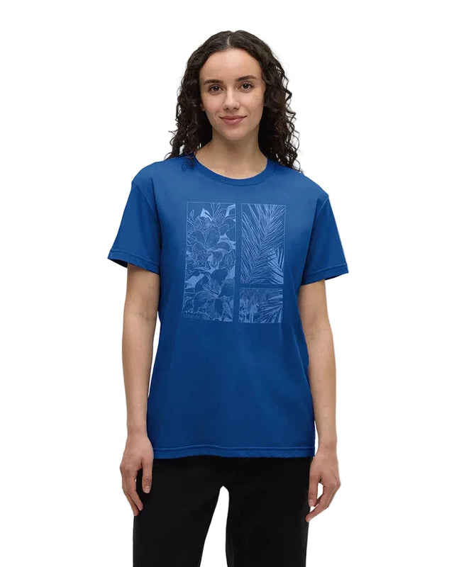 TENTREE Women's Framed Hatian Bloom T-Shirt Nightfall/High Tide Women's Short Sleeve T-Shirts Tentree 