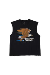 BRIXTON Free Muscle Tank Top Black Worn Wash Men's Tank Tops Brixton 