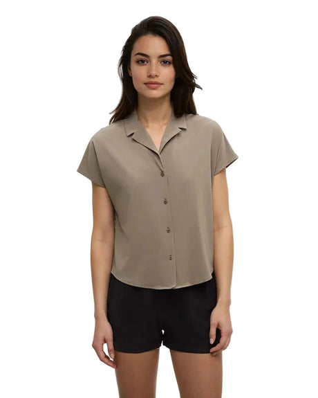 TENTREE Women's Harding Button Up Shirt Clay Women's Blouses Tentree 