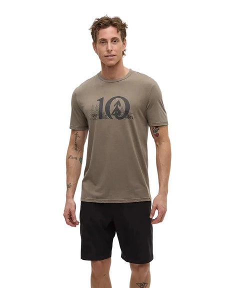 TENTREE Lake Life Logo T-Shirt Clay/Graphite Men's Short Sleeve T-Shirts Tentree 